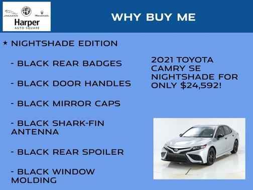 Celestial Silver Metallic 2021 Toyota Camry SE Nightshade