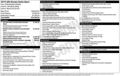 2019 Alfa Romeo Giulia Base