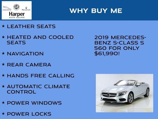 2019 Mercedes-Benz S-Class S 560