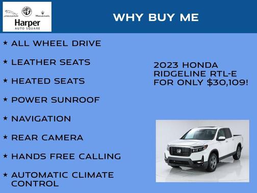 Platinum White 2023 Honda Ridgeline RTL-E