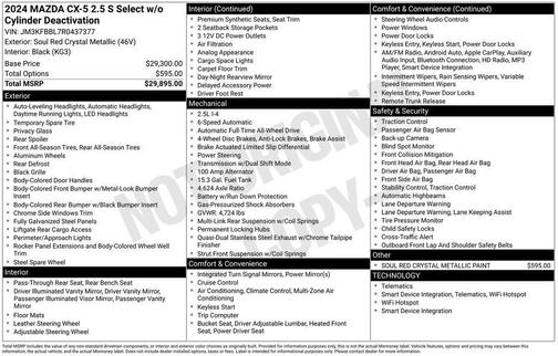 2024 Mazda CX-5 2.5 S Select Package