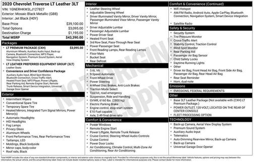 2020 Chevrolet Traverse LT Leather