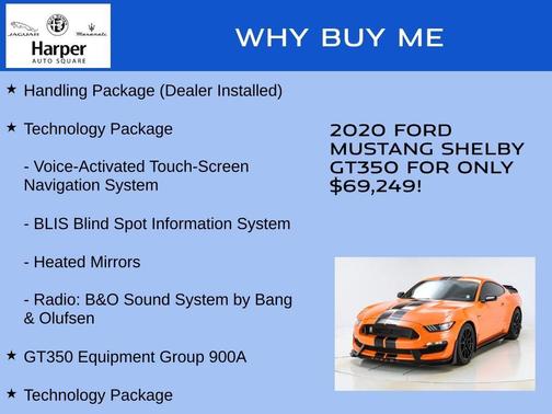 Orange 2020 Ford Shelby GT350 Base