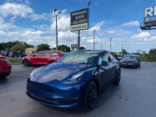 Deep Blue Metallic 2022 Tesla Model Y **MODEL Y PERFORMANCE**FSD 06/19/2026**