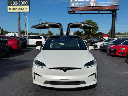 Pearl White Multi-Coat 2022 Tesla Model X *MODEL X AWD 7 PASSENGERS*LOW MILES*22' WHEELS*CREAM INTERIOR*