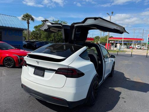 Pearl White Multi-Coat 2022 Tesla Model X *MODEL X AWD 7 PASSENGERS*LOW MILES*22' WHEELS*CREAM INTERIOR*
