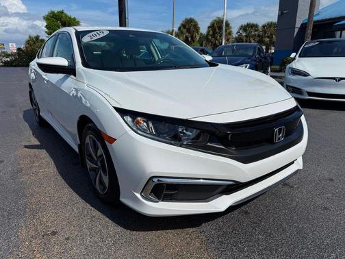 Platinum White Pearl 2019 Honda Civic LX