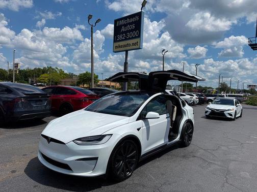 Pearl White Multi-Coat 2023 Tesla Model X **MODEL X AWD**WHITE ON CREAM**22' WHEELS**
