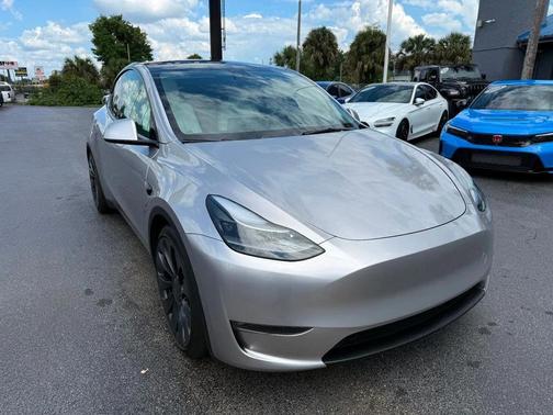 Gray (Wrapped Silver) 2023 Tesla Model Y **MODEL Y PERFORMANCE**COMP4**FULL SELF DRIVING**WRAPPED**
