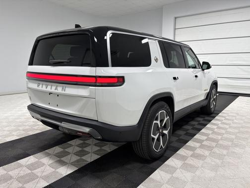 Glacier White 2024 Rivian R1S Adventure Quad Motor Large Pack