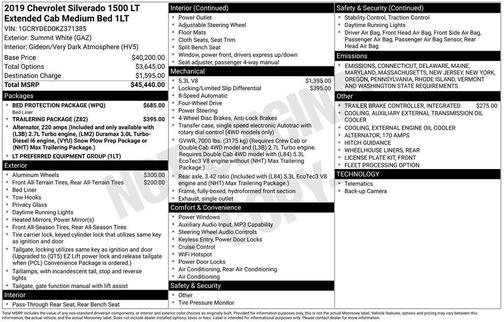 2019 Chevrolet Silverado 1500 LT