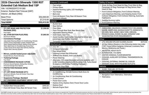 2026 Chevrolet Silverado 1500 RST