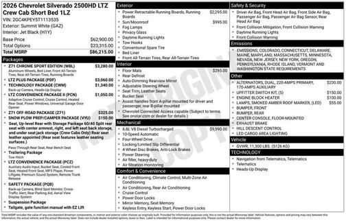 2026 Chevrolet Silverado 2500 LTZ