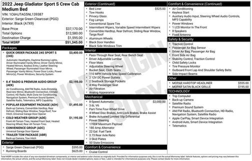 2022 Jeep Gladiator Sport S