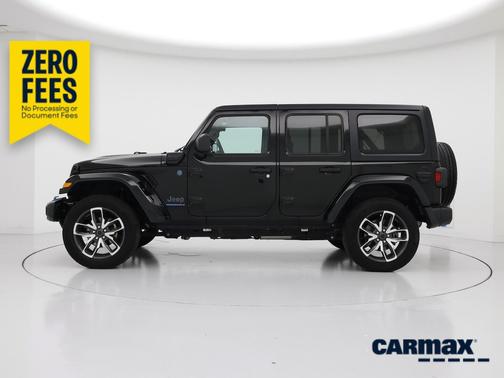 Black 2024 Jeep Wrangler 4xe Sport S