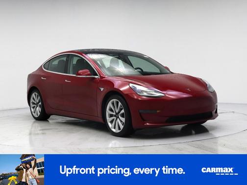 Red 2020 Tesla Model 3 Long Range