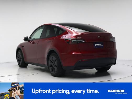 Red 2025 Tesla Model Y Long Range