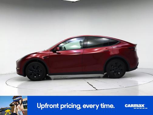 Red 2025 Tesla Model Y Long Range