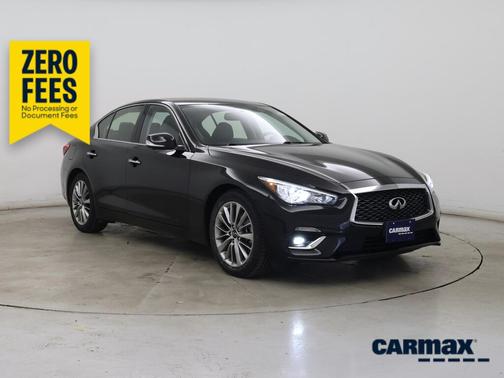 Black 2023 INFINITI Q50 Luxe