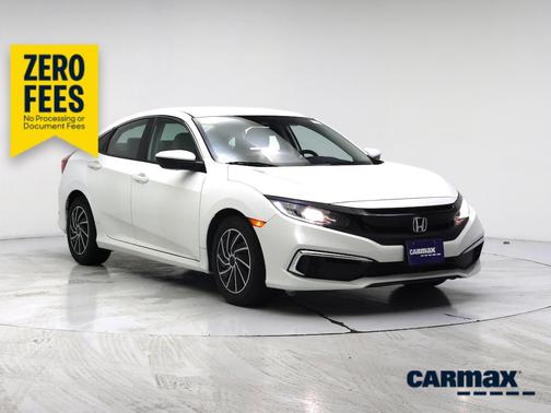 White 2020 Honda Civic LX