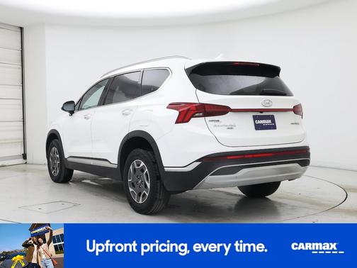 White 2022 Hyundai SANTA FE HEV Blue
