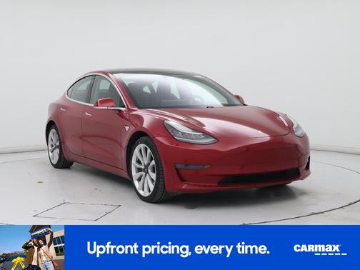Red 2020 Tesla Model 3 Long Range