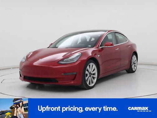 Red 2020 Tesla Model 3 Long Range