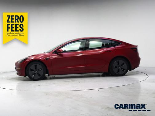 Red 2023 Tesla Model 3