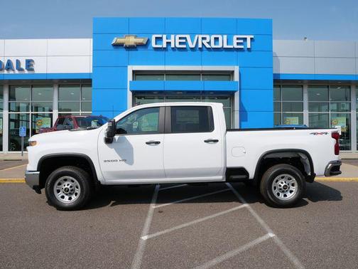 Summit White 2026 Chevrolet Silverado 3500 Crew Cab, Standard Bed, WT, 4WD