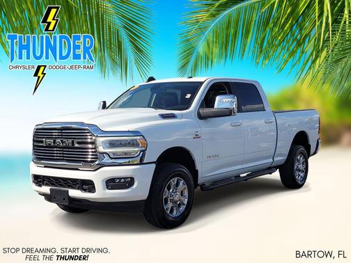 Bright White Clearcoat 2023 RAM 2500 Laramie Crew Cab 4x4 6'4' Box
