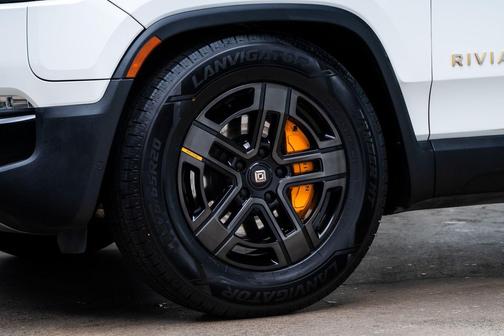 Glacier White 2024 Rivian R1S Adventure Quad Motor Large Pack