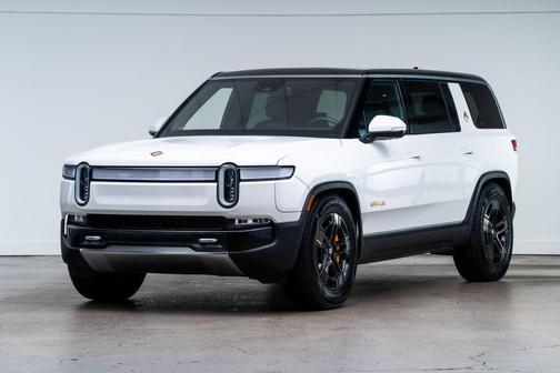 Glacier White 2024 Rivian R1S Adventure Quad Motor Large Pack