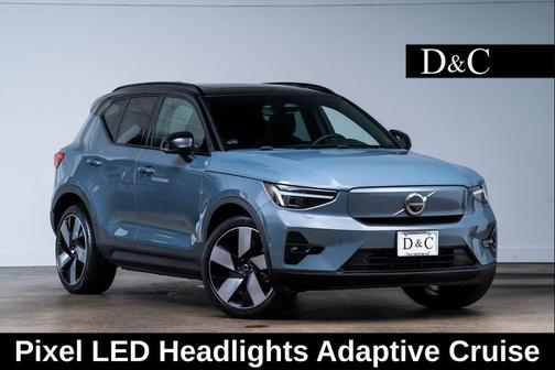 Silver Dawn Metallic 2023 Volvo XC40 Recharge Pure Electric Twin Ultimate