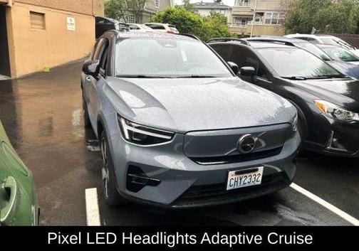 Silver Dawn Metallic 2023 Volvo XC40 Recharge Pure Electric Twin Ultimate