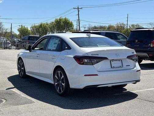 Platinum White Pearl 2026 Honda Civic Hybrid Sport Touring