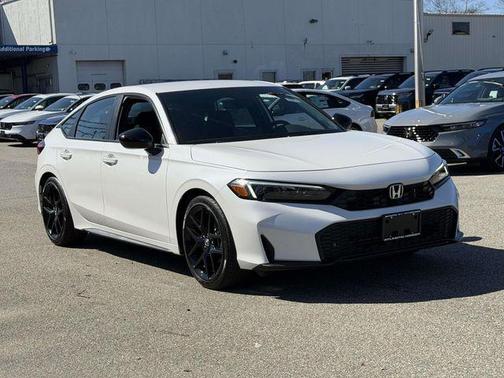 Platinum White Pearl 2026 Honda Civic Sport Hatchback