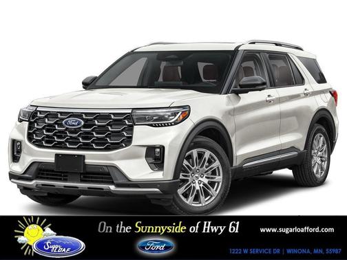 Star White Metallic Tri-Coat 2025 Ford Explorer Platinum
