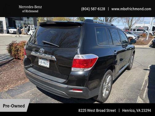 Black 2012 Toyota Highlander Limited