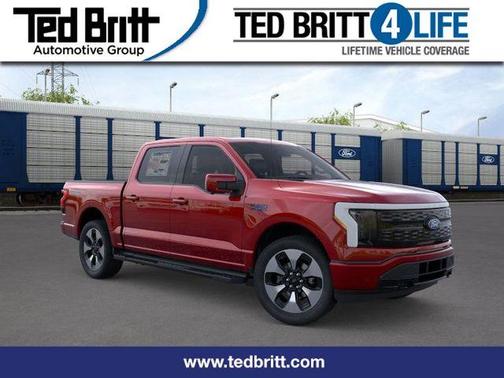 Red Metallic 2025 Ford F-150 Lightning Platinum
