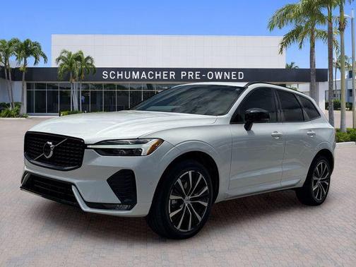 Crystal White Metallic 2024 Volvo XC60 B5 Plus Dark Theme