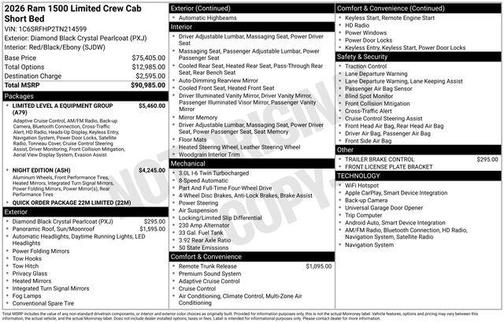 2026 RAM 1500 Limited