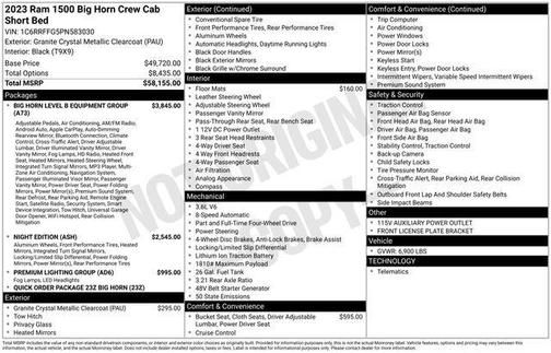 2023 RAM 1500 Big Horn/Lone Star