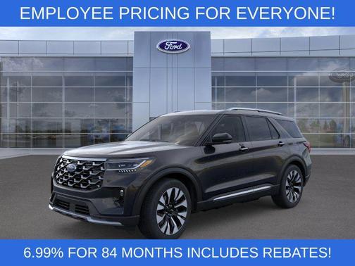 Agate Black Metallic 2026 Ford Explorer Platinum