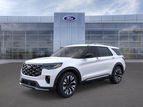 Star White Metallic Tri-Coat 2026 Ford Explorer Platinum