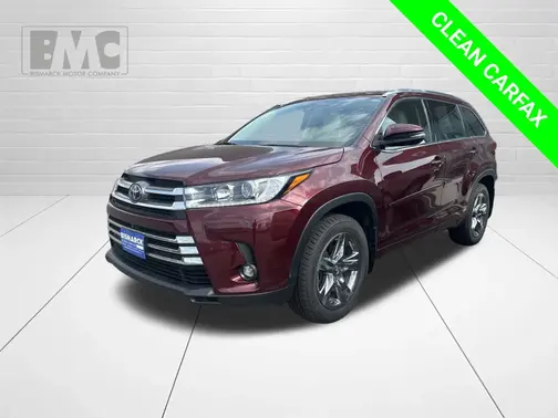 Red 2019 Toyota Highlander Limited Platinum