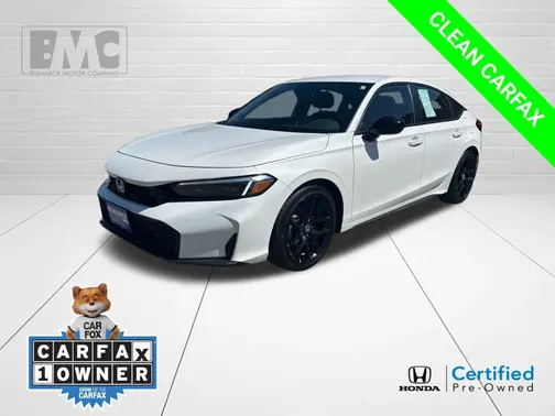 White 2025 Honda Civic Sport