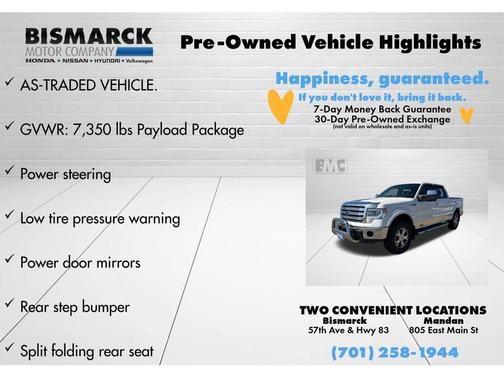 WHITE PLATINUM METALLIC TC 2014 Ford F-150 Lariat