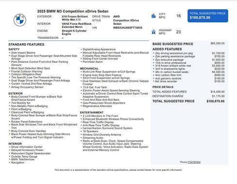 2025 BMW M3 Competition xDrive
