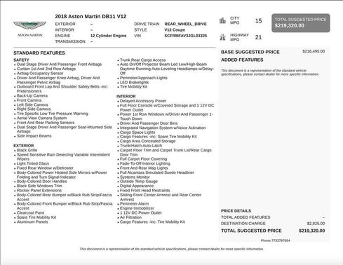 2018 Aston Martin DB11 V12