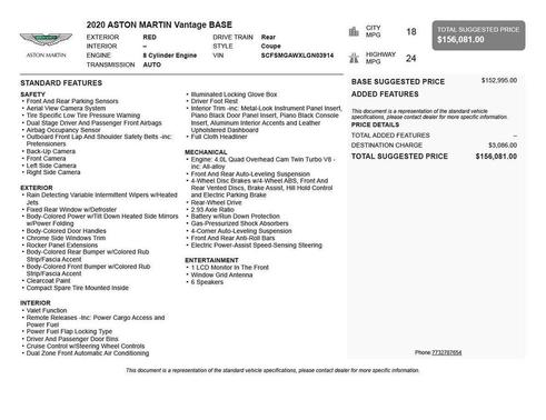 2020 Aston Martin Vantage 
